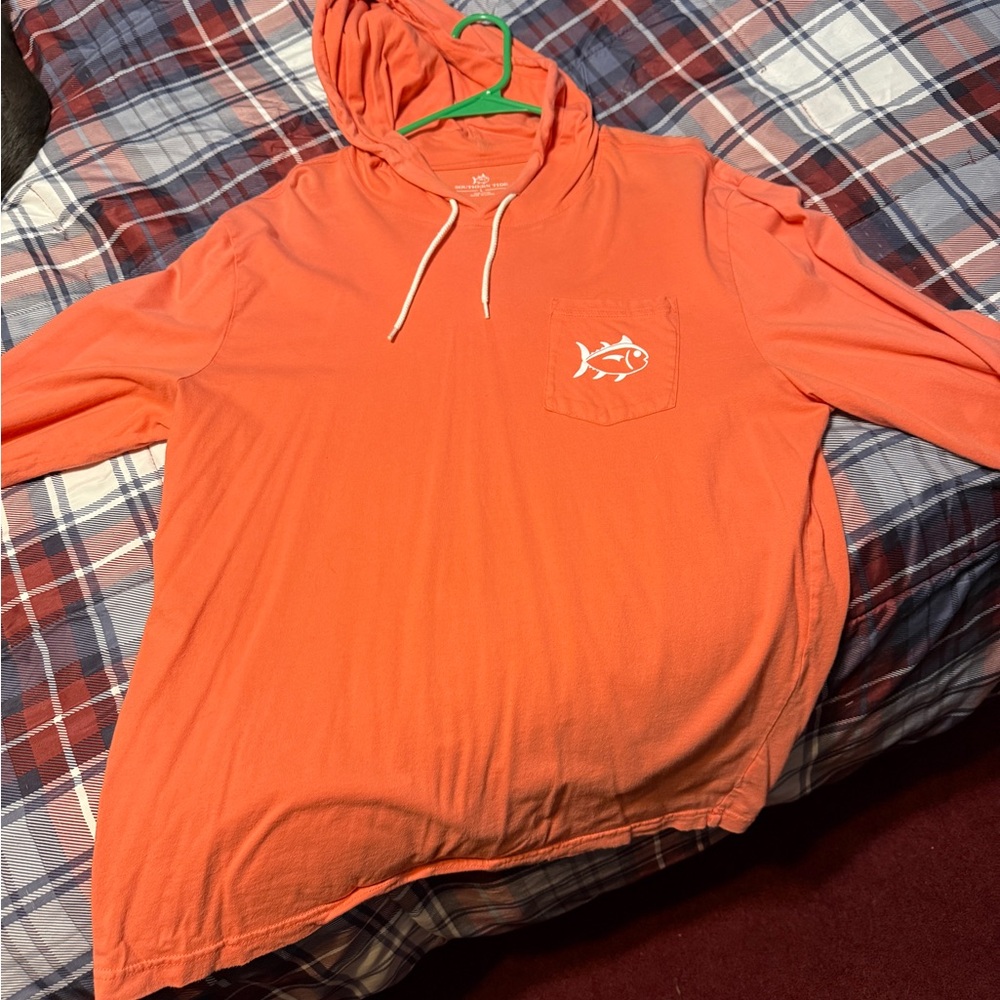 Southern Tide Coral Hooded Shirt